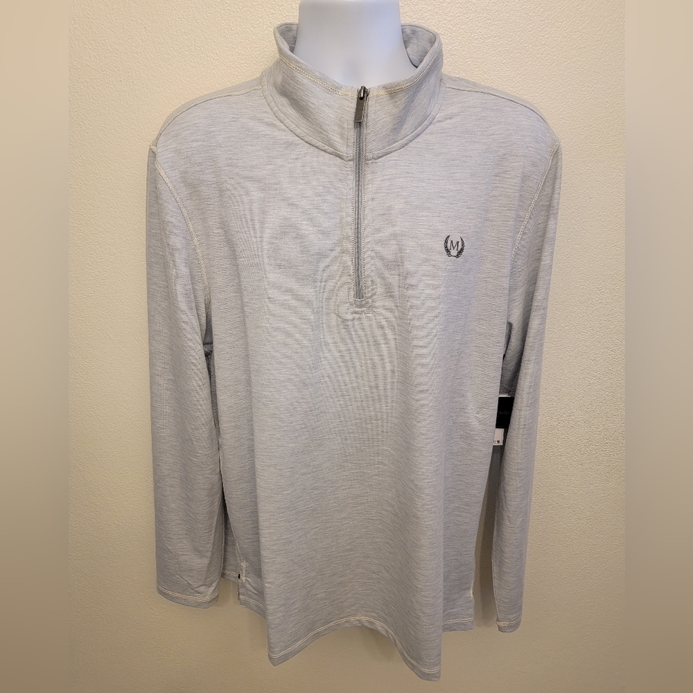 NWT Magaschoni Men's Half Collar Long Sleeve Shirt